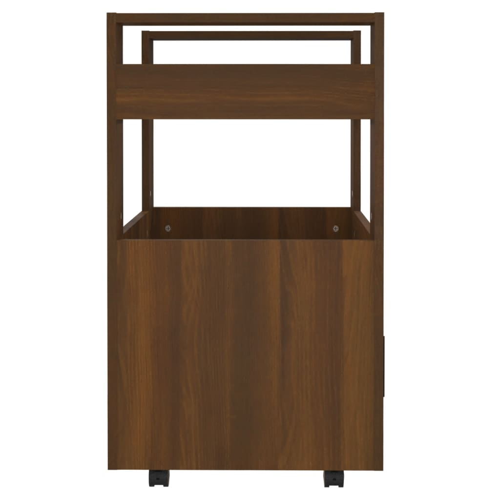 vidaXL Kitchen Trolley Brown Oak 60x45x80 cm Engineered Wood