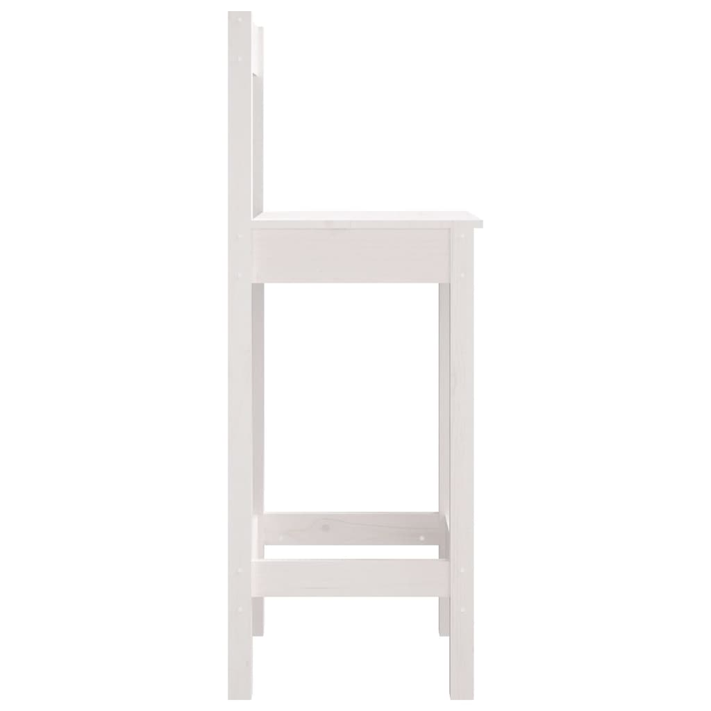 vidaXL Bar Chairs 2 pcs White 40x41.5x112 cm Solid Wood Pine