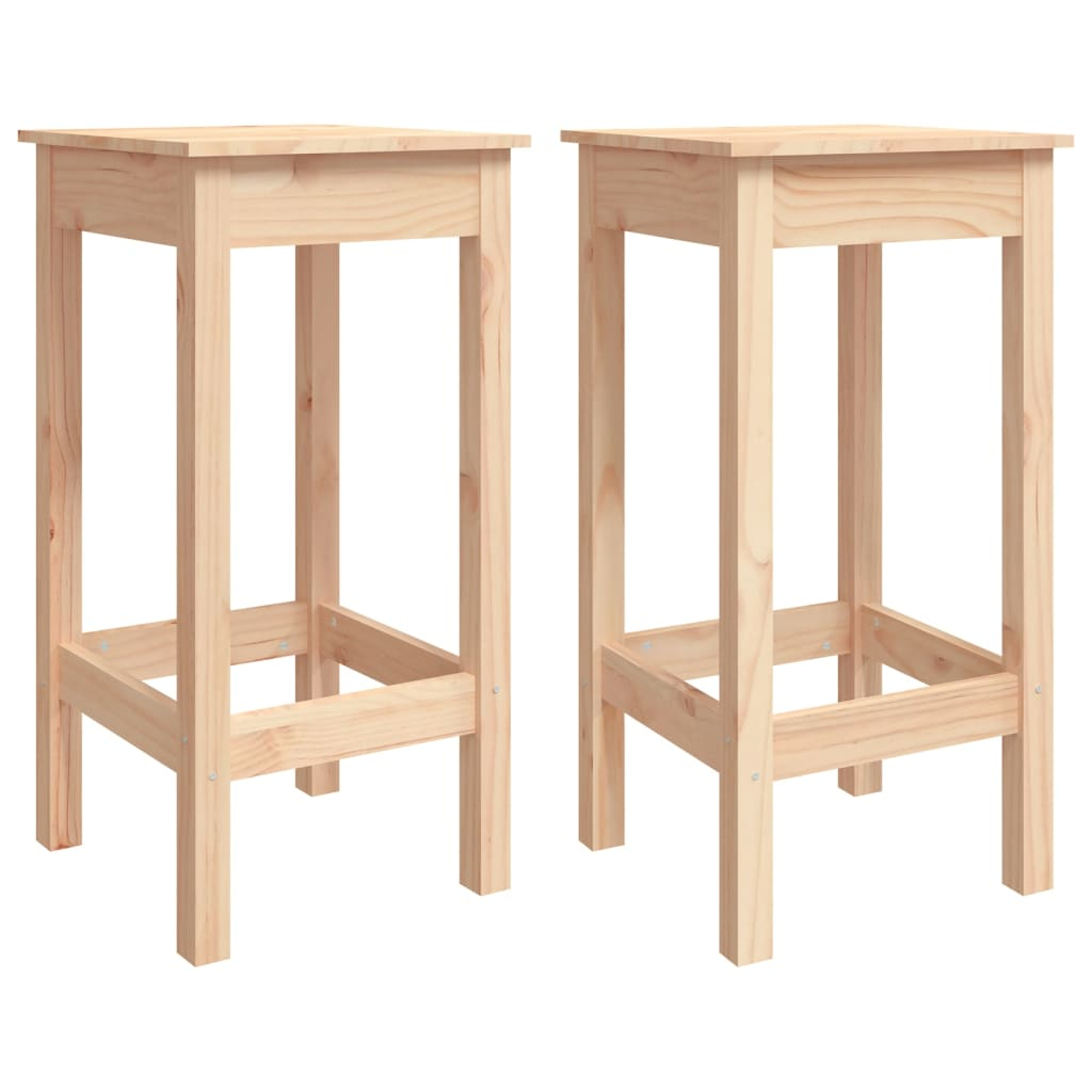 vidaXL Bar Chairs 2 pcs 40x40x78 cm Solid Wood Pine