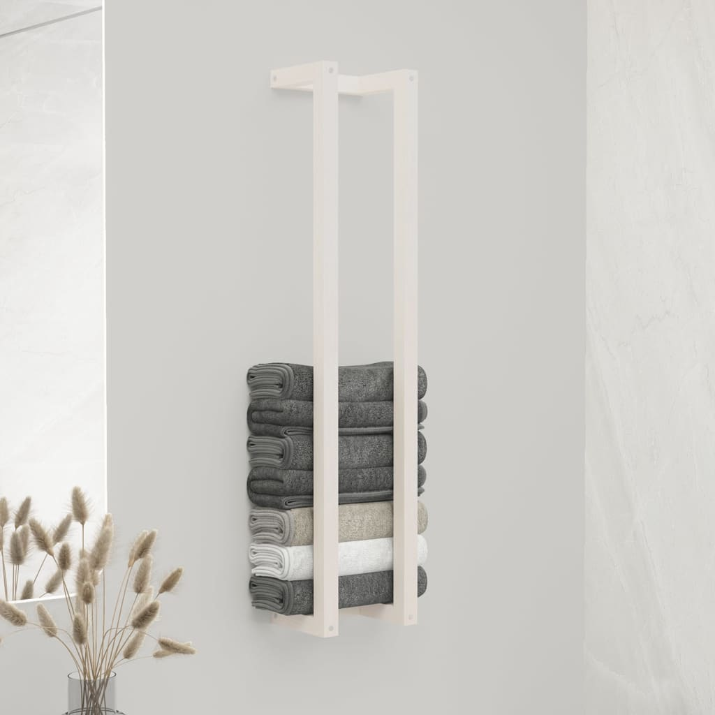 vidaXL Towel Rack White 23x18x110 cm Solid Wood Pine