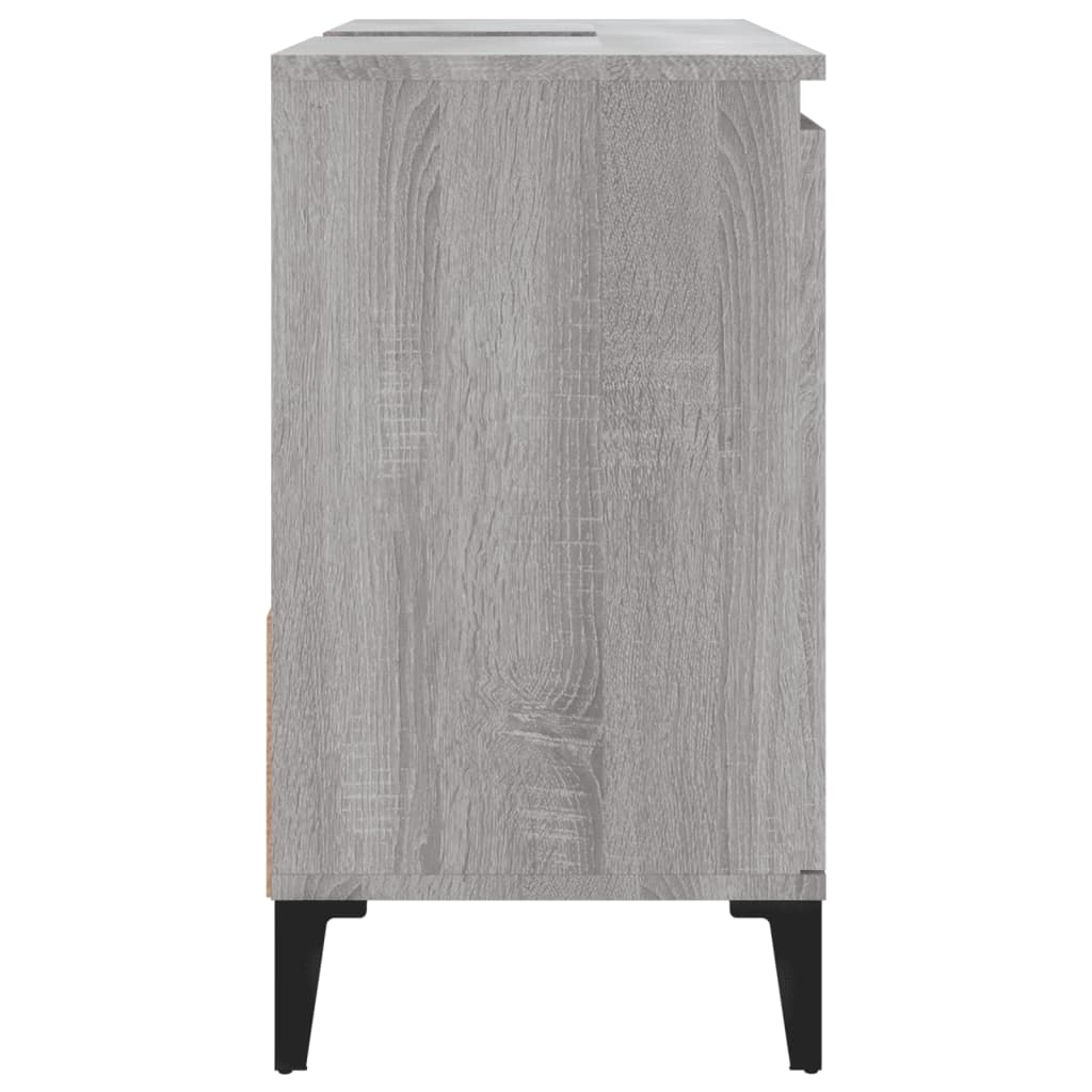 vidaXL Bathroom Cabinet Grey Sonoma 65x33x60 cm Engineered Wood