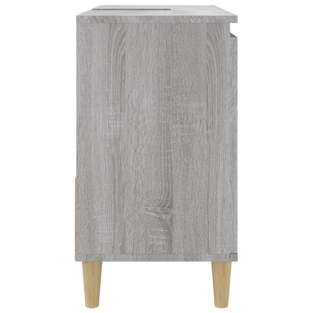 vidaXL Bathroom Cabinet Grey Sonoma 65x33x60 cm Engineered Wood