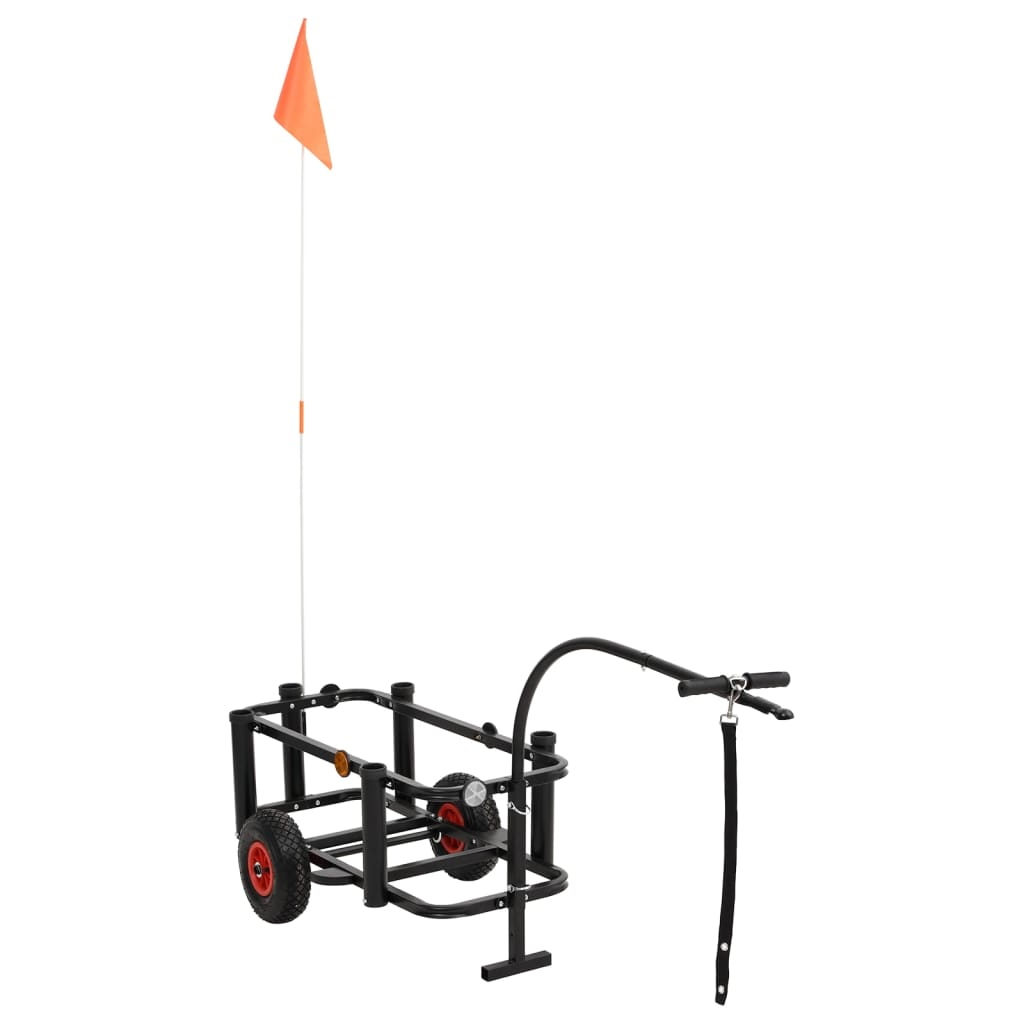 vidaXL Fishing Trolley Black Steel