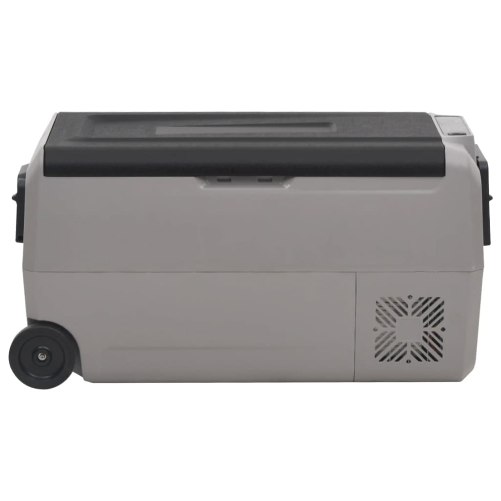 vidaXL Cool Box with Wheel and Handle Black & Grey 60 L PP & PE