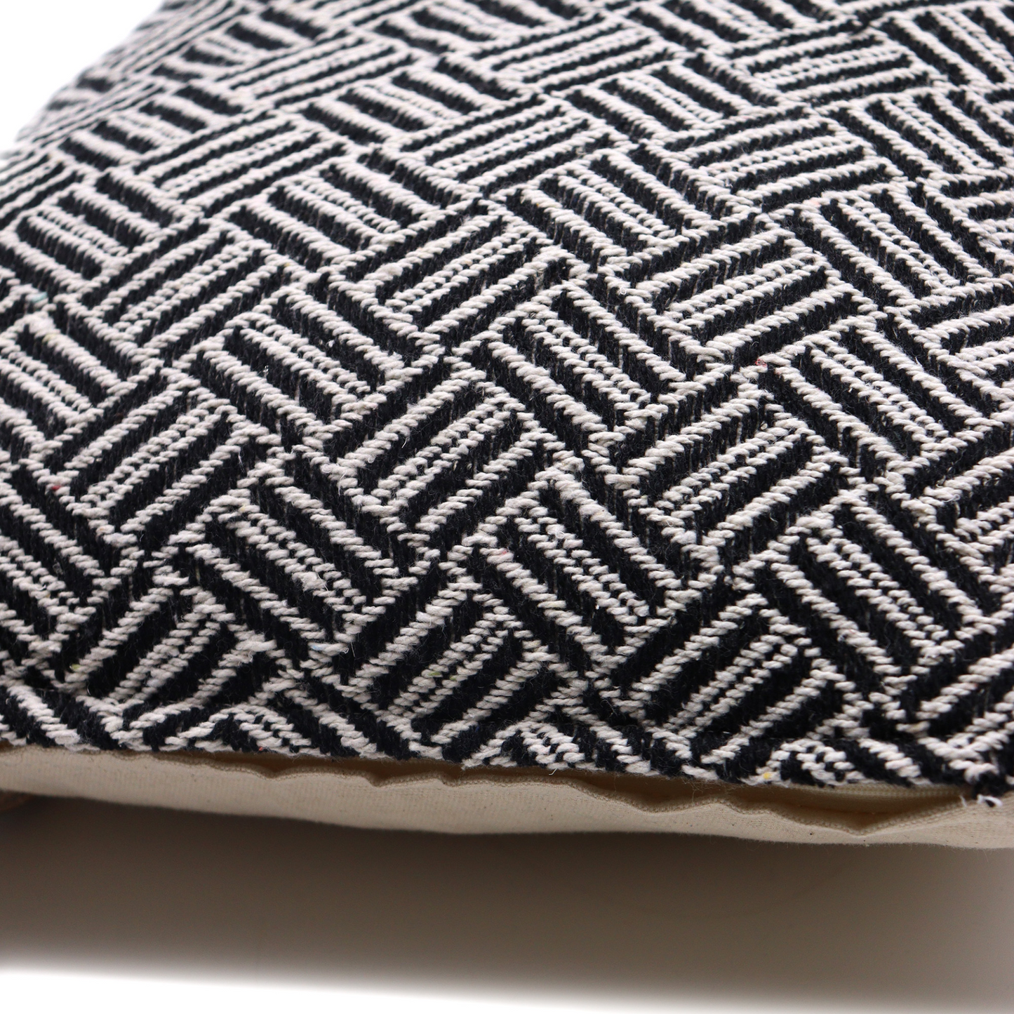 Classic Cushion Cover - Criss-Cross Black - 40x40cm