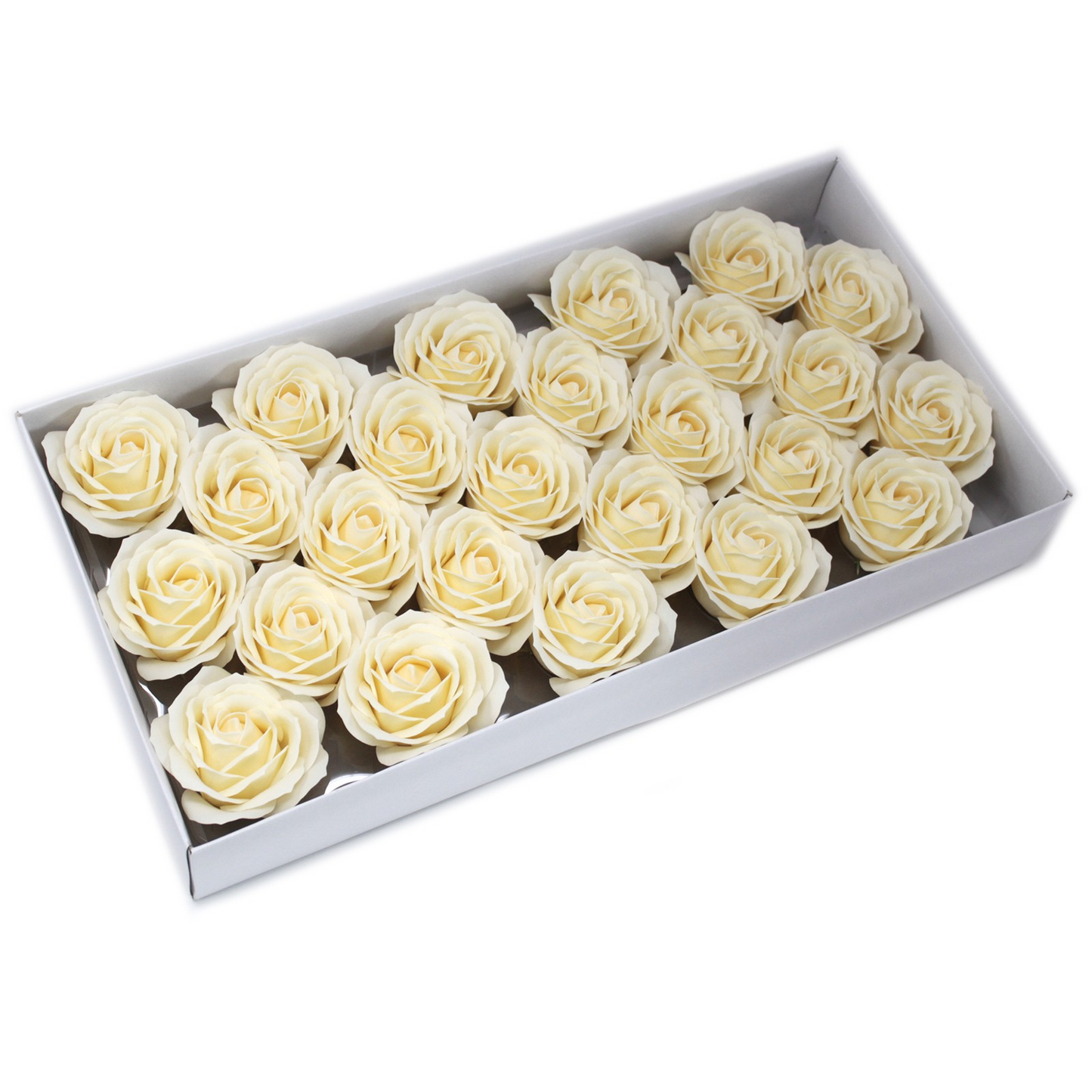 Craft Soap Flowers - Lrg Rose - Ivory