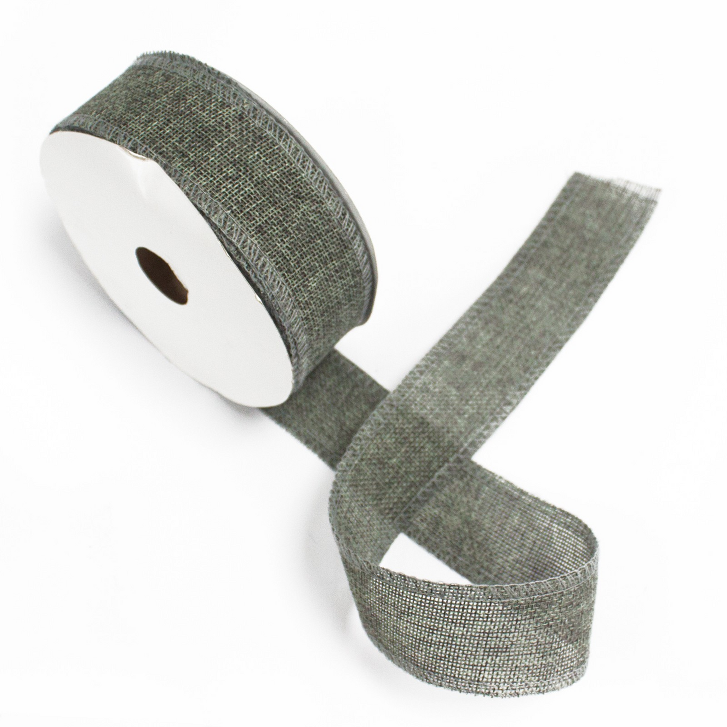 Natural Texture Ribbon 38mm x 20m - Charcoal