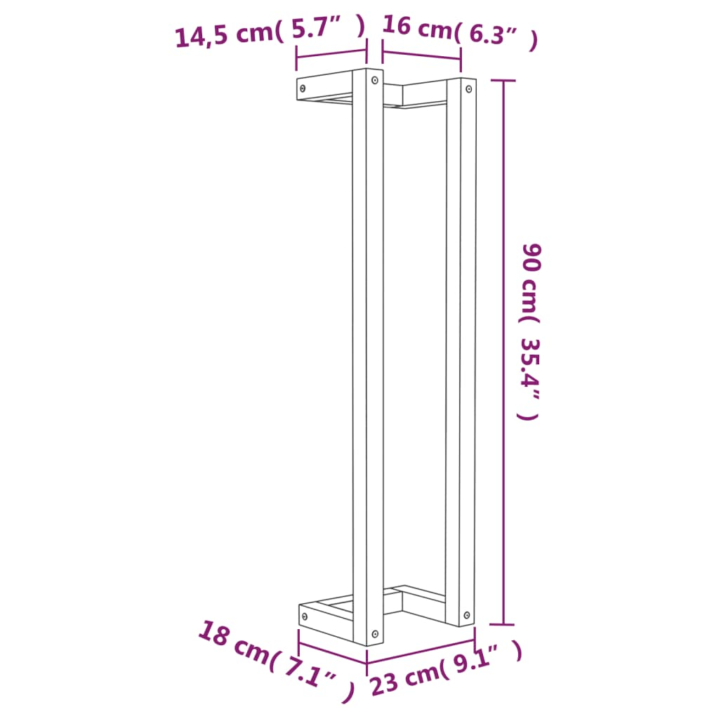 vidaXL Towel Rack 23x18x90 cm Solid Wood Pine