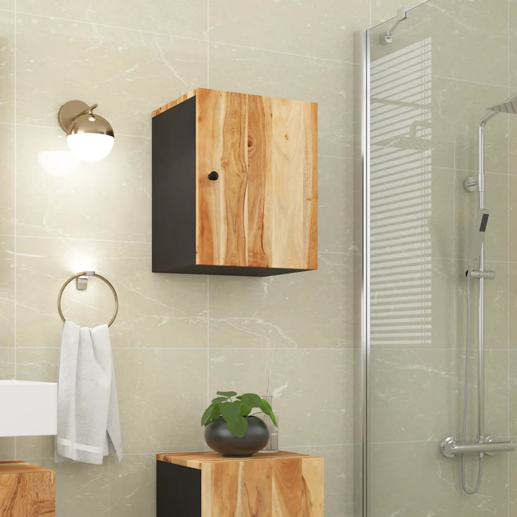 vidaXL Bathroom Wall Cabinet 38x33x48 cm Solid Wood Acacia