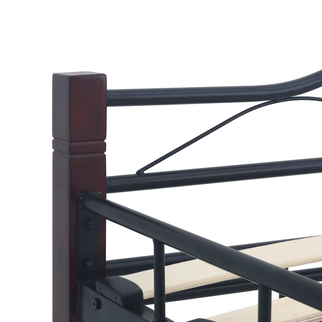 vidaXL Bed Frame Black Metal 200x200 cm