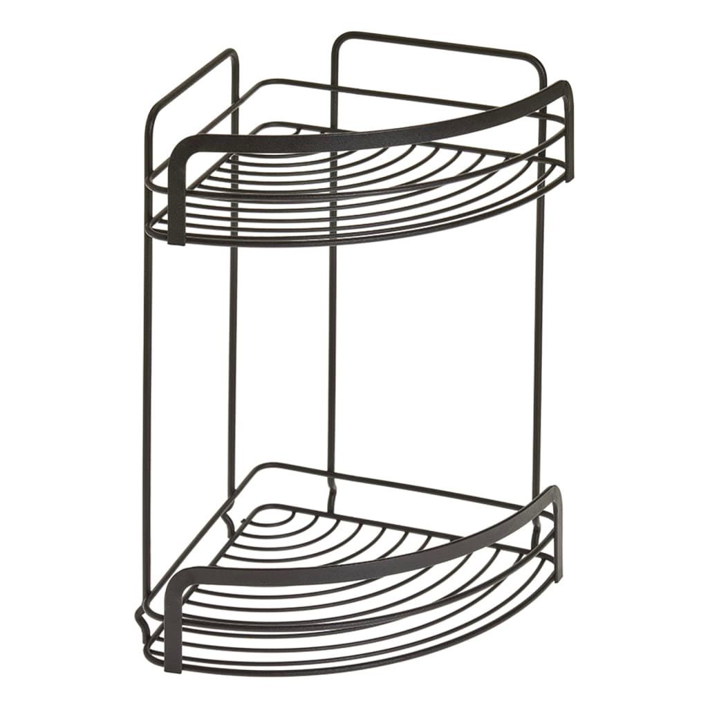 Metaltex 2-tier Corner Douche Rack Black