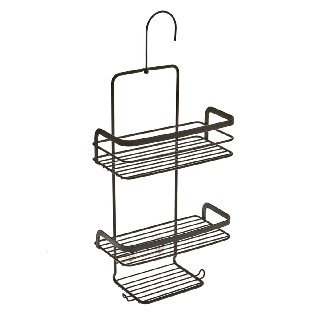 Metaltex 3-tier Douche Rack with Hook Black