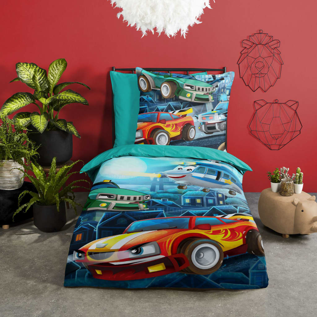 Good Morning Kids Duvet Cover Race 135x200 cm