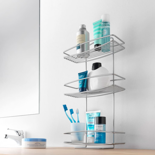 Metaltex 3-tier Douche Rack Onda Silver