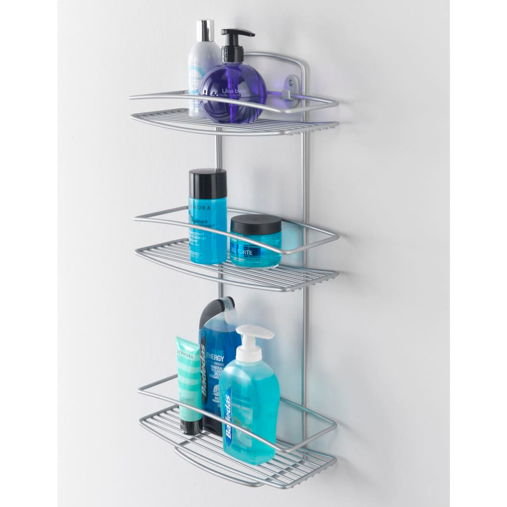 Metaltex 3-tier Douche Rack Onda Silver