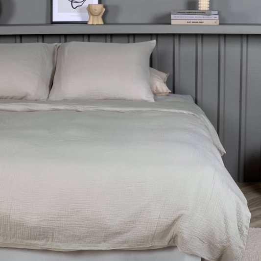 Venture Home Bed Set Mila 220x240 cm Cotton Light Grey