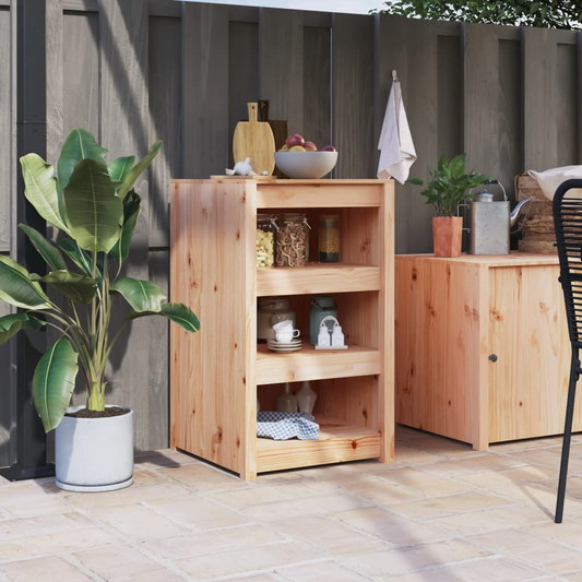 vidaXL Outdoor Kitchen Cabinet 55x55x92 cm Solid Wood Pine