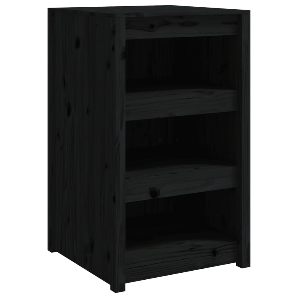 vidaXL Outdoor Kitchen Cabinet Black 55x55x92 cm Solid Wood Pine