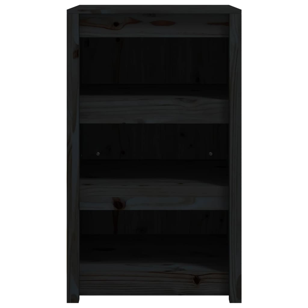 vidaXL Outdoor Kitchen Cabinet Black 55x55x92 cm Solid Wood Pine