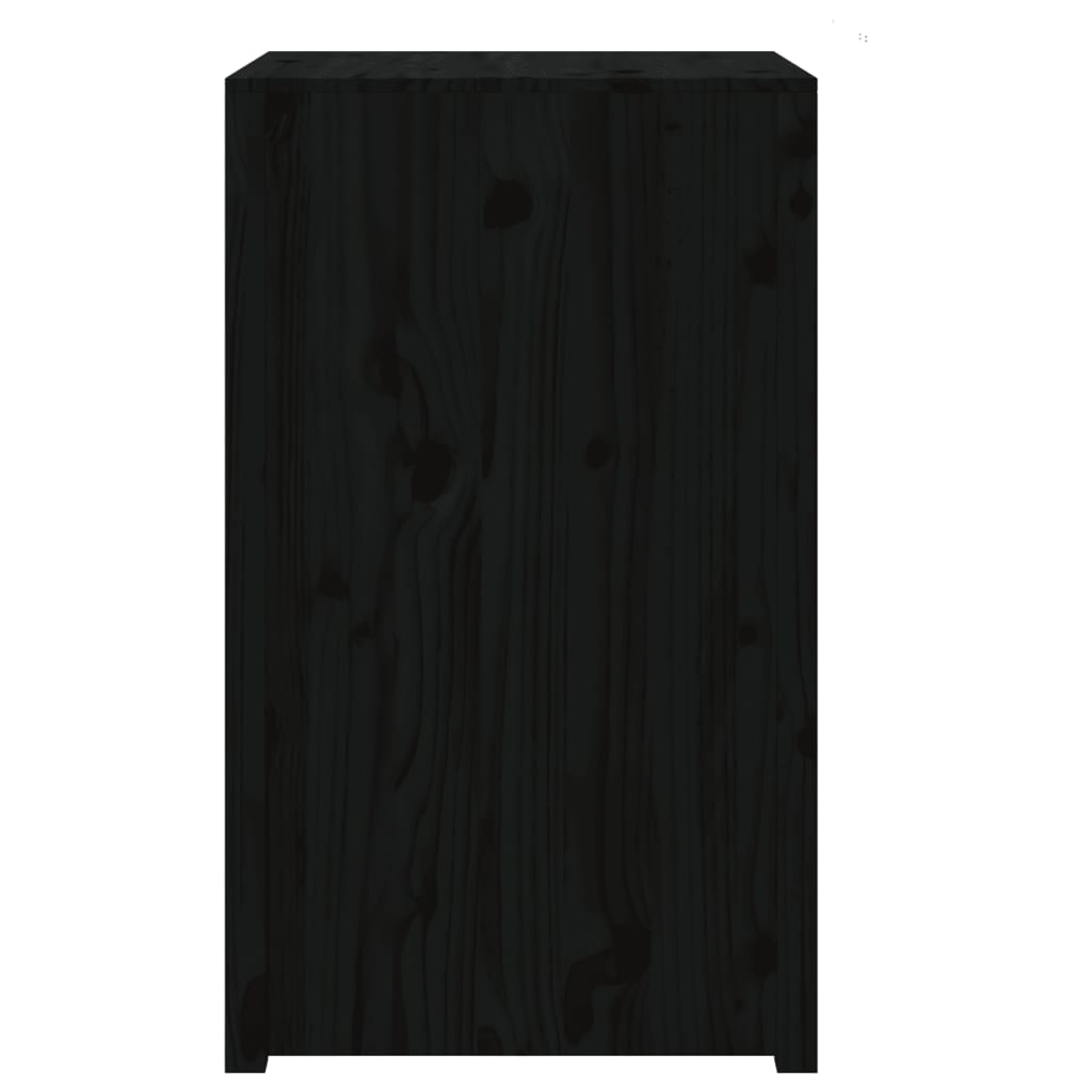 vidaXL Outdoor Kitchen Cabinet Black 55x55x92 cm Solid Wood Pine