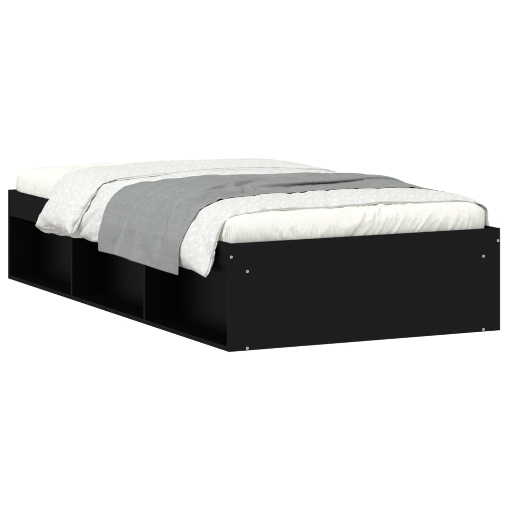 vidaXL Bed Frame Black 100x200 cm