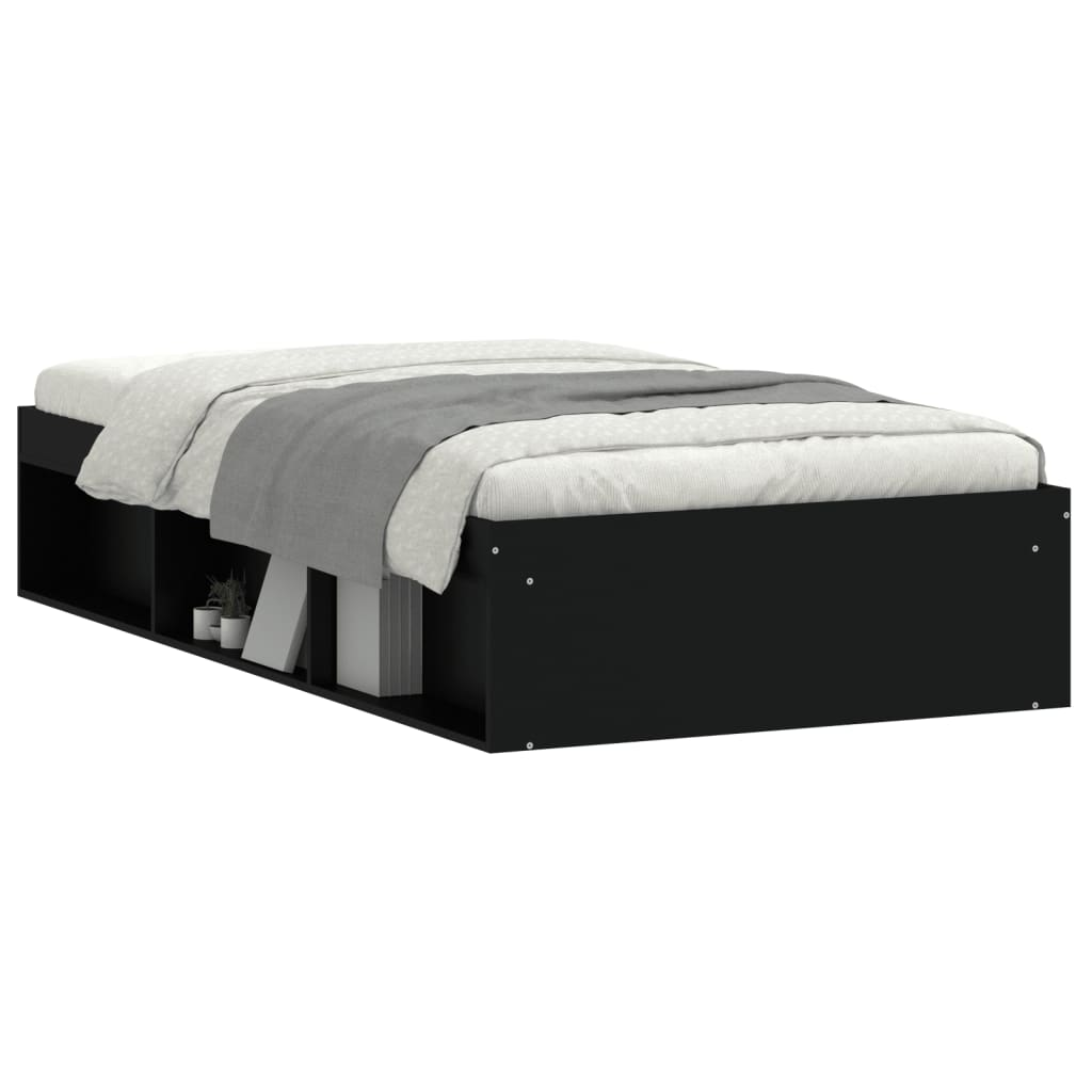 vidaXL Bed Frame Black 100x200 cm