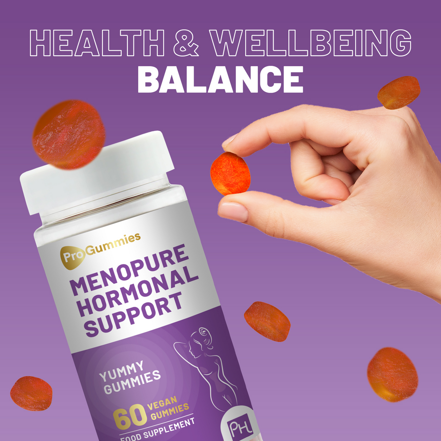 Menopure Hormonal Support 60 Vegan Pro Gummies | Menopause Support Gummies | Natural Support for Menopause & Perimenopause