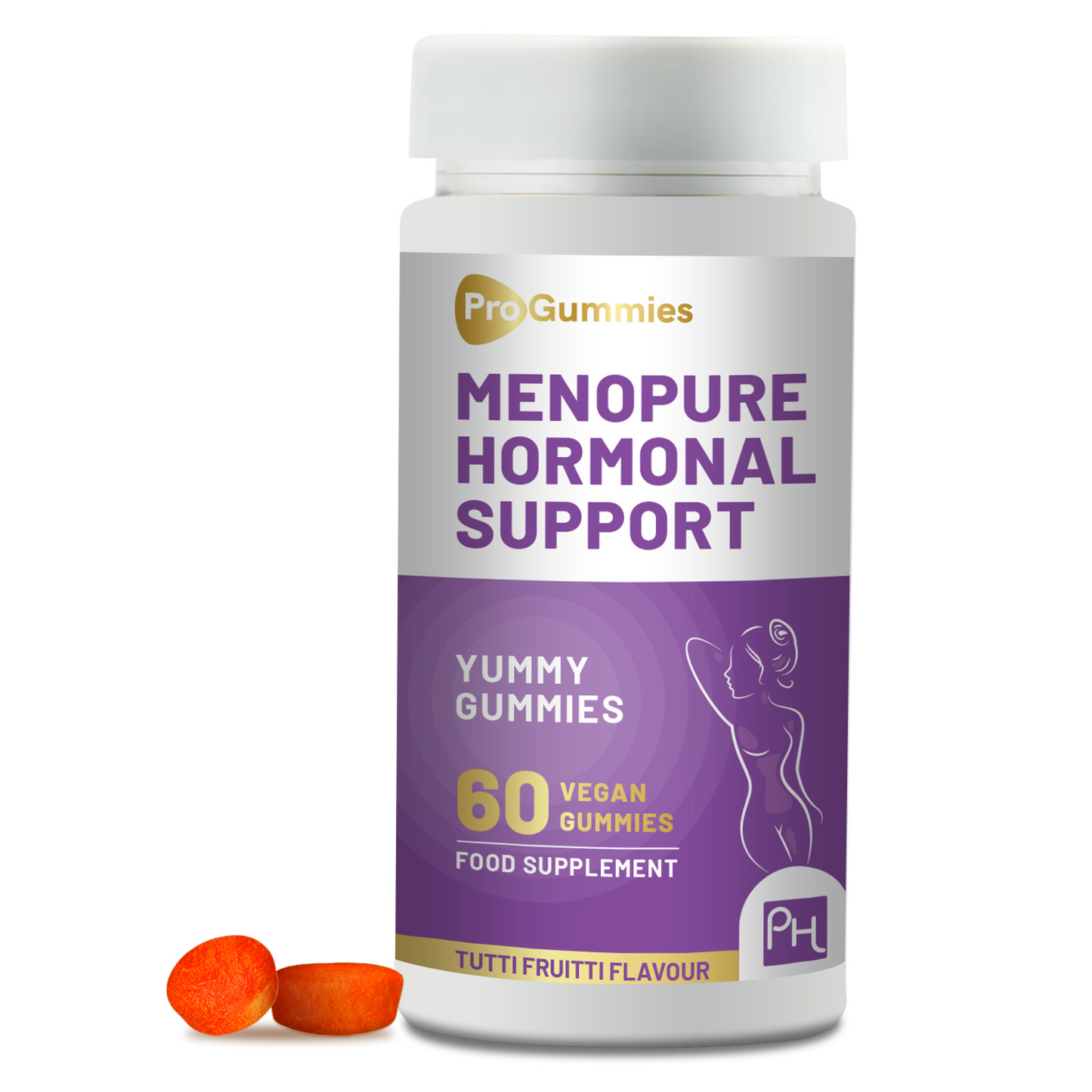 Menopure Hormonal Support 60 Vegan Pro Gummies | Menopause Support Gummies | Natural Support for Menopause & Perimenopause