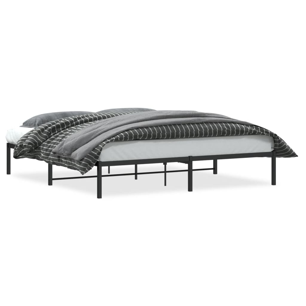 vidaXL Metal Bed Frame Black 183x213 cm