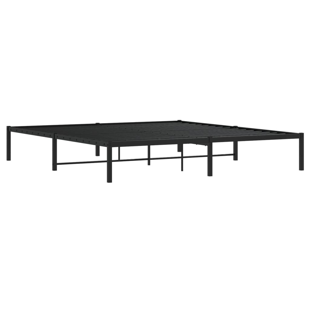 vidaXL Metal Bed Frame Black 183x213 cm