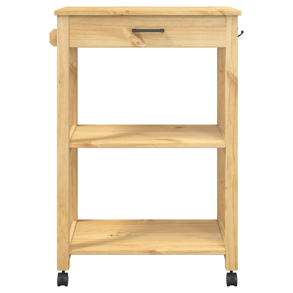 vidaXL Kitchen Trolley MONZA 60x40x90 cm Solid Wood Pine