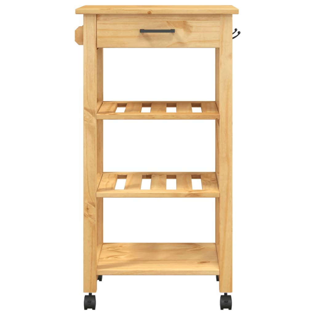 vidaXL Kitchen Trolley MONZA 48x40x90 cm Solid Wood Pine