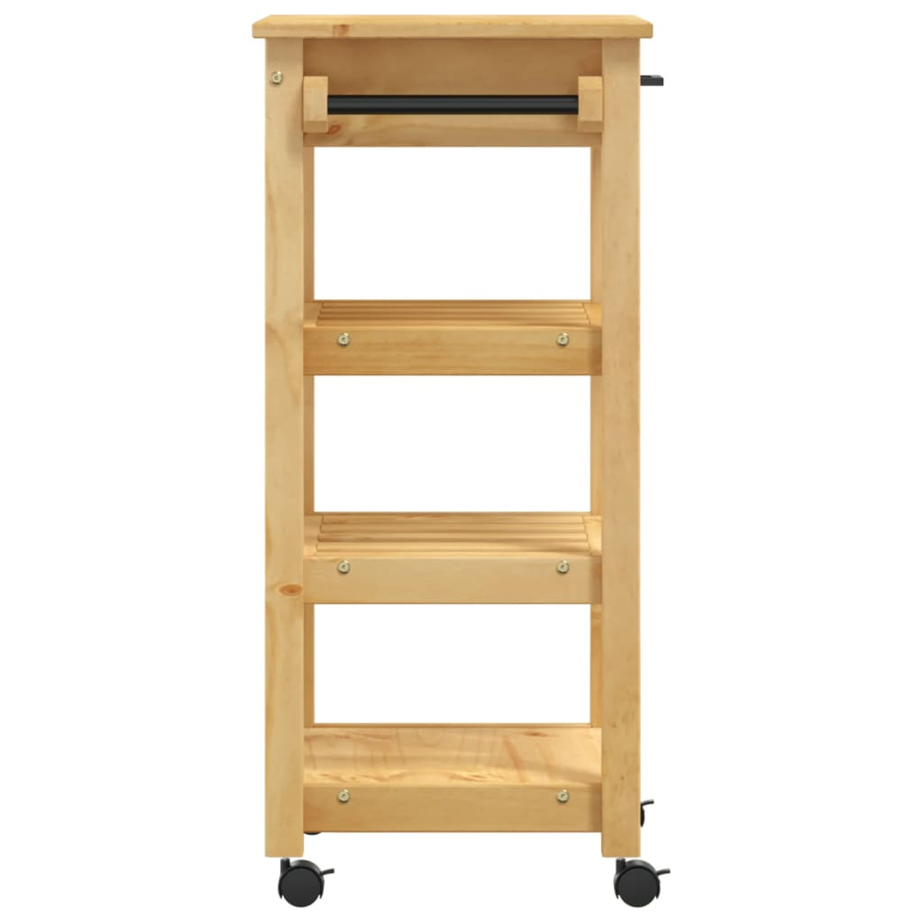 vidaXL Kitchen Trolley MONZA 48x40x90 cm Solid Wood Pine