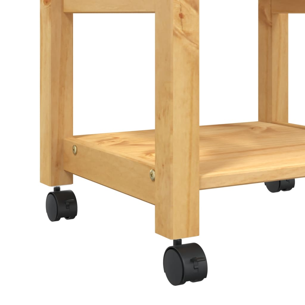 vidaXL Kitchen Trolley MONZA 48x40x90 cm Solid Wood Pine