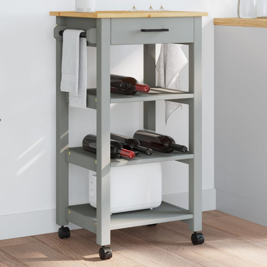 vidaXL Kitchen Trolley MONZA 48x40x90 cm Solid Wood Pine