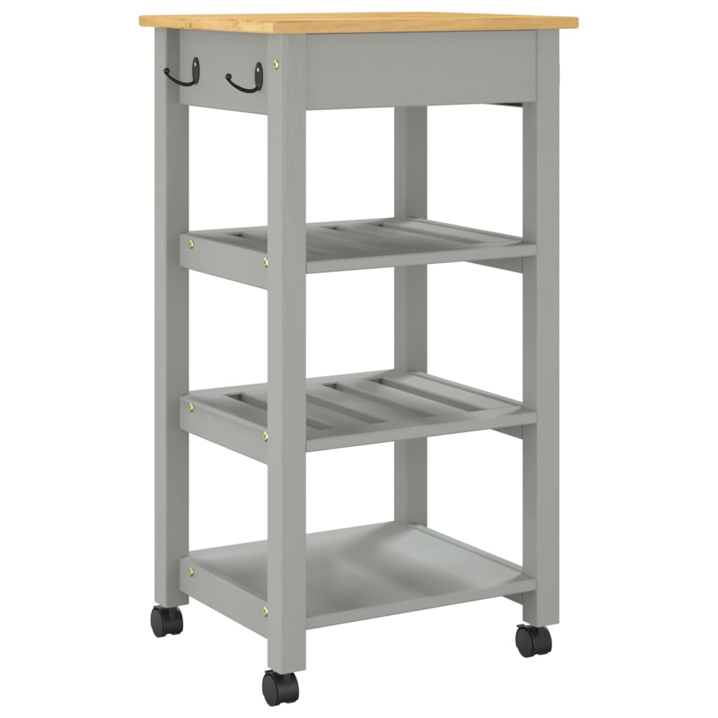 vidaXL Kitchen Trolley MONZA 48x40x90 cm Solid Wood Pine