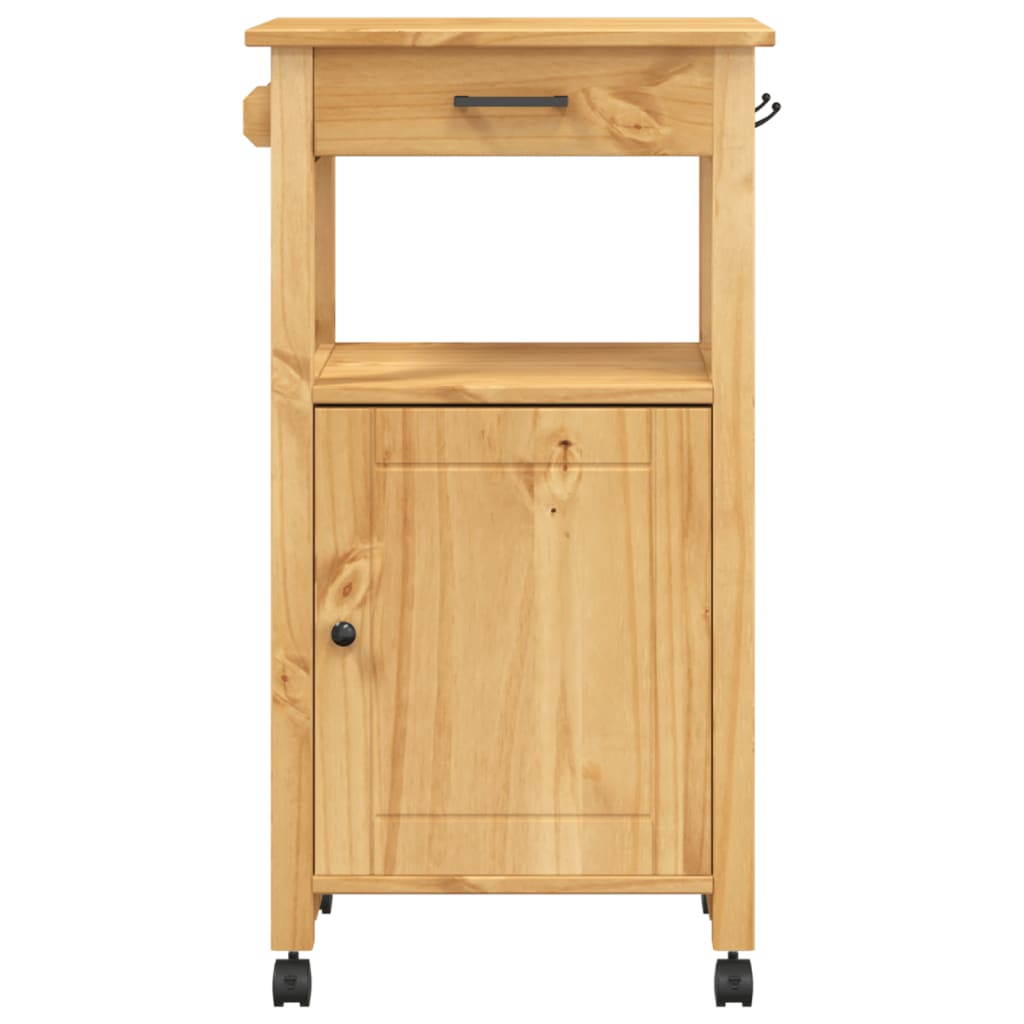 vidaXL Kitchen Trolley MONZA 48x40x90 cm Solid Wood Pine