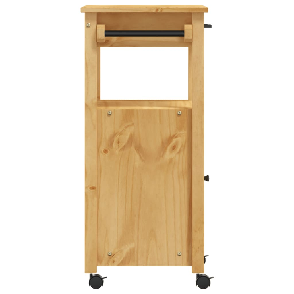 vidaXL Kitchen Trolley MONZA 48x40x90 cm Solid Wood Pine