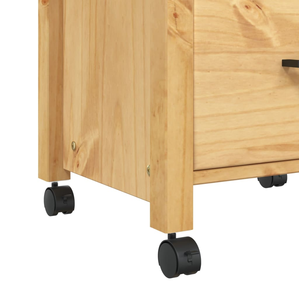 vidaXL Kitchen Trolley MONZA 48x40x90 cm Solid Wood Pine