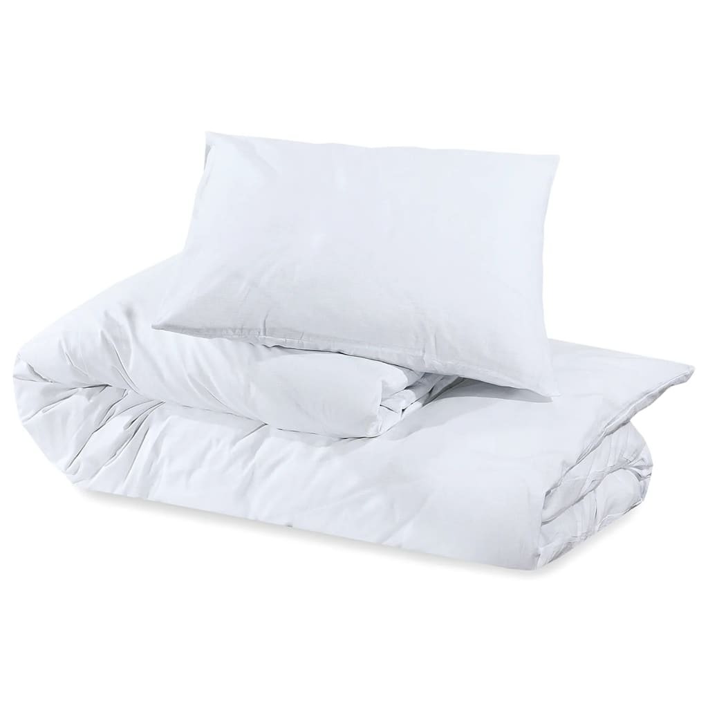 vidaXL Duvet Cover Set White 240x220 cm Light-weight Microfiber