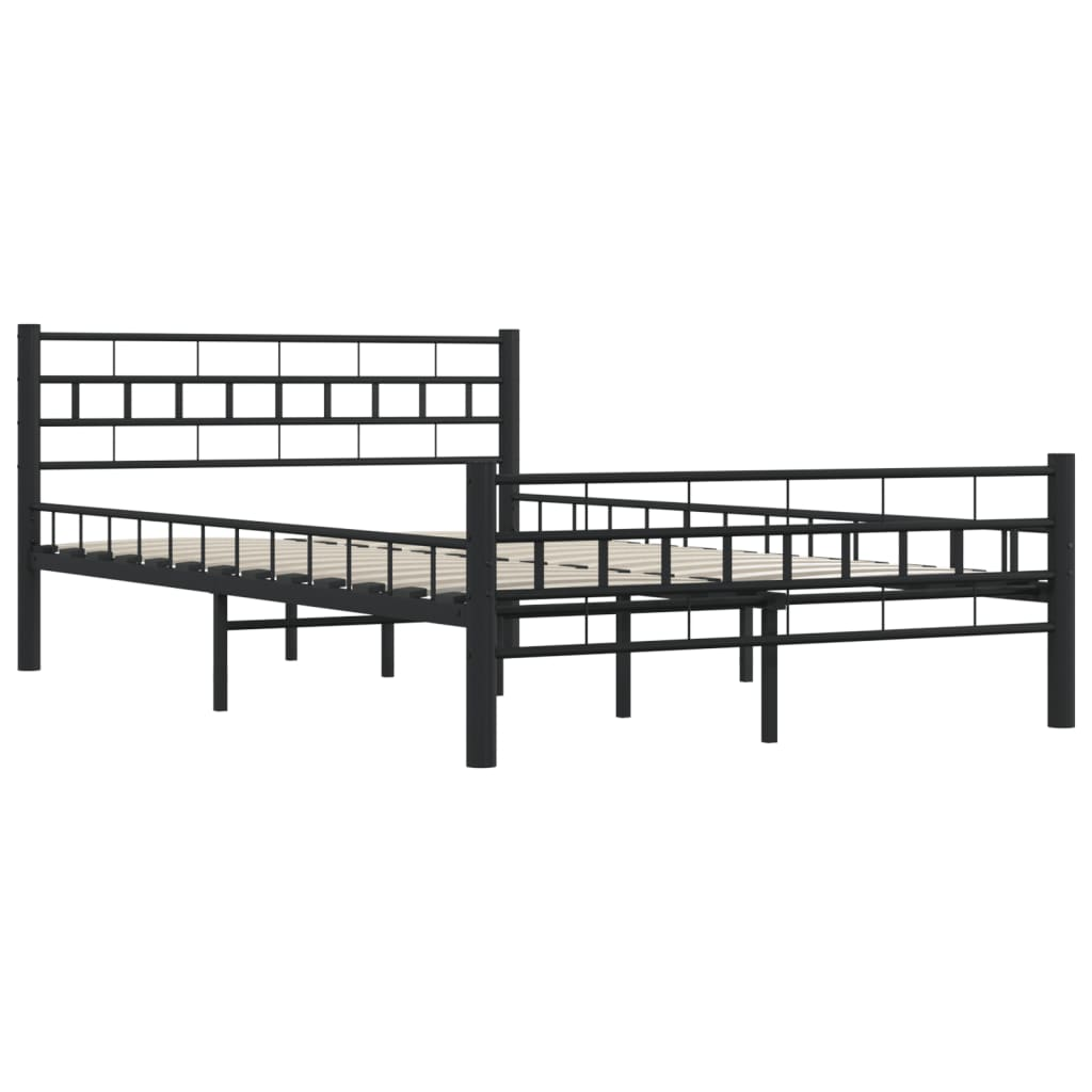 vidaXL Bed Frame Black Metal 120x200 cm