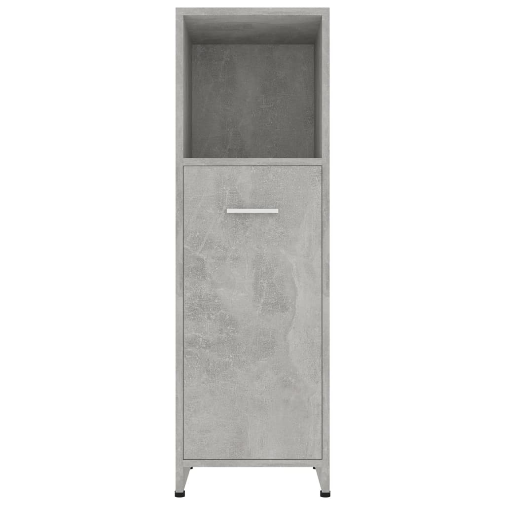 vidaXL 4 Piece Bathroom Furniture Set Concrete Grey