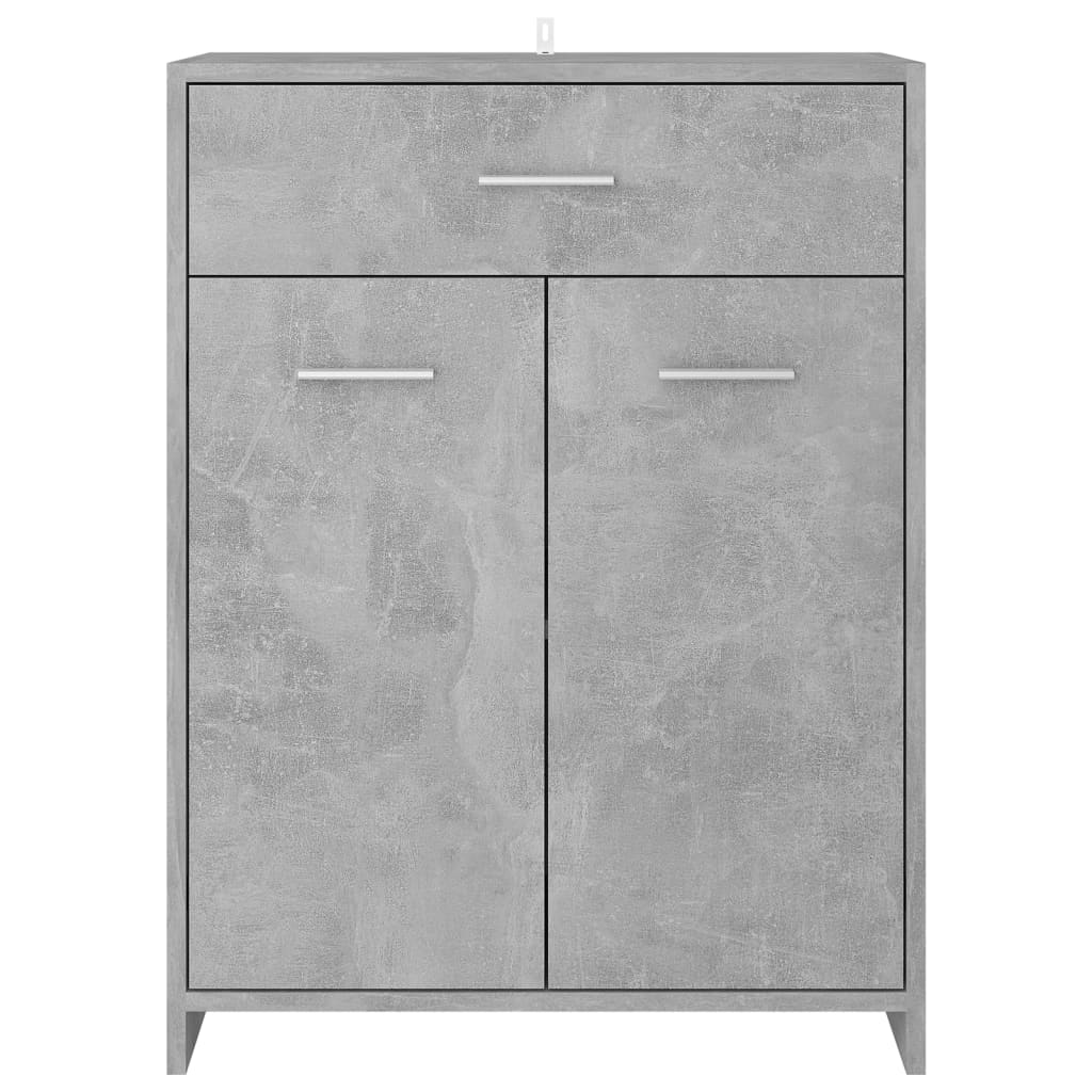 vidaXL 4 Piece Bathroom Furniture Set Concrete Grey