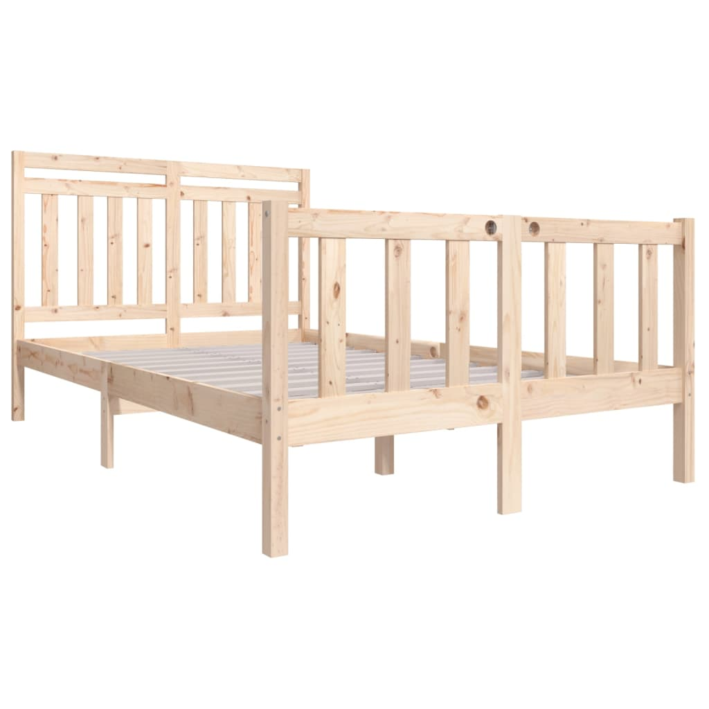 vidaXL Bed Frame Solid Wood 120x200 cm