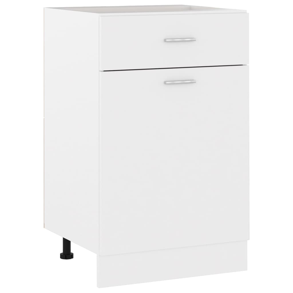 vidaXL Drawer Bottom Cabinet White 50x46x81.5 cm Engineered Wood