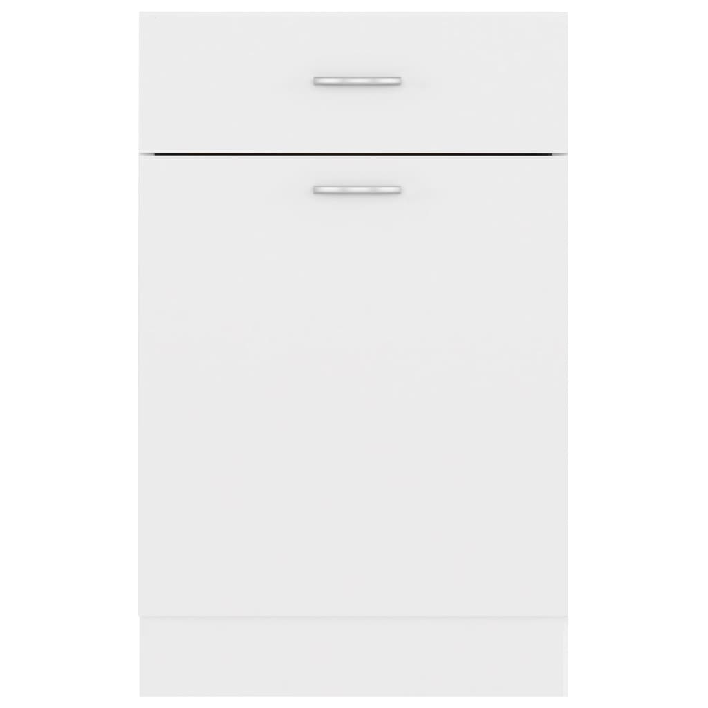 vidaXL Drawer Bottom Cabinet White 50x46x81.5 cm Engineered Wood