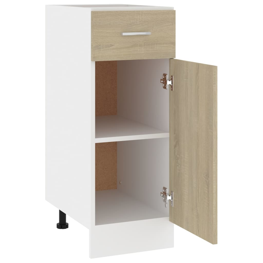 vidaXL Drawer Bottom Cabinet Sonoma Oak 30x46x81.5 cm Engineered Wood