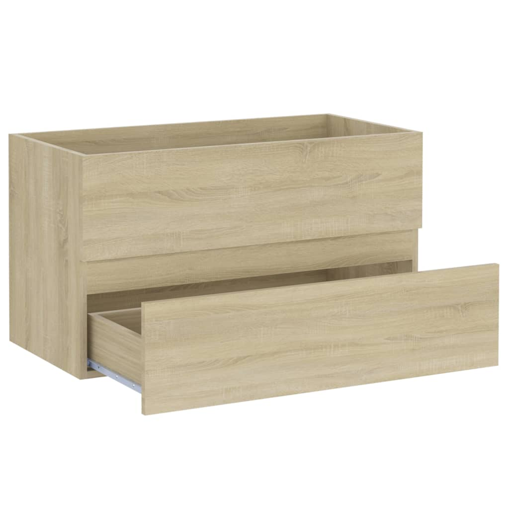 vidaXL Sink Cabinet Sonoma Oak 80x38.5x45 cm Engineered Wood