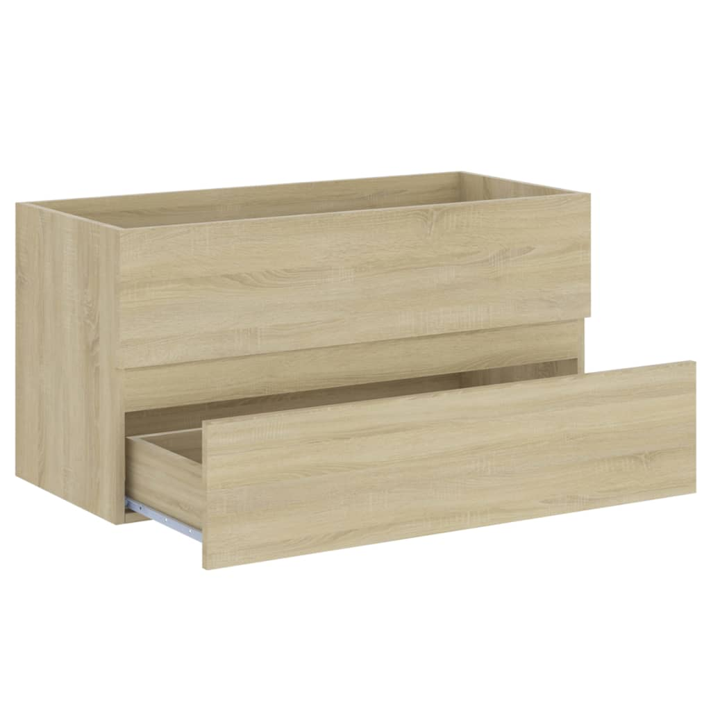 vidaXL Sink Cabinet Sonoma Oak 90x38.5x45 cm Engineered Wood