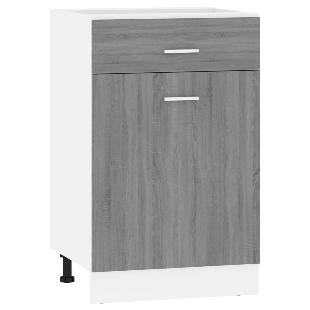 vidaXL Drawer Bottom Cabinet Grey Sonoma 50x46x81,5 cm Engineered Wood